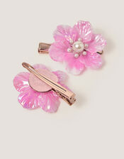 2-Pack Pearl Flower Hair Clips, , large