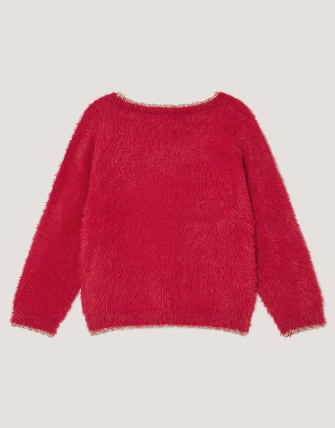 Sequin Bow Jumper, Red (RED), large