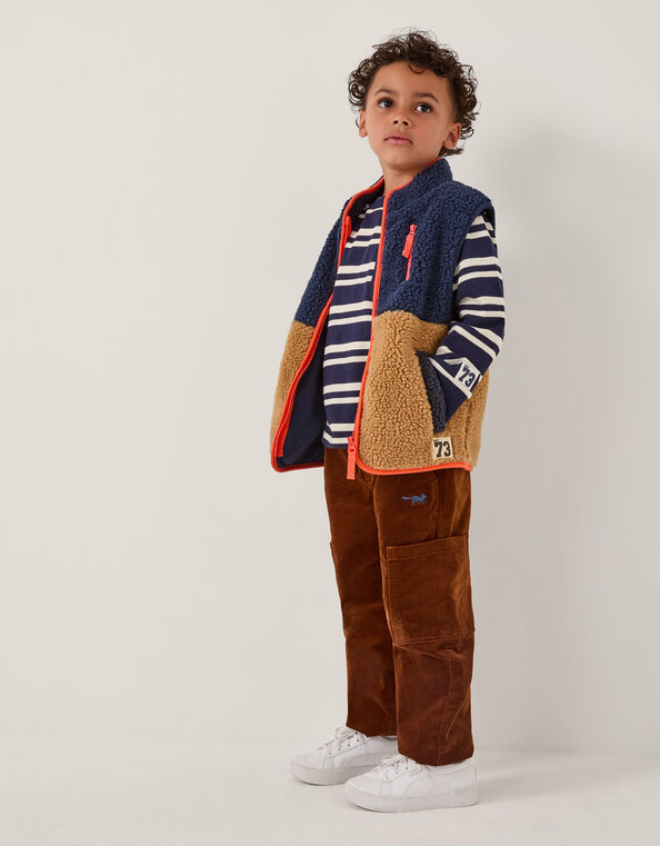 Colorblock Borg Gilet, Blue (NAVY), large