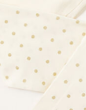 Baby 40 Denier Glitter Spot Tights, Gold (GOLD), large