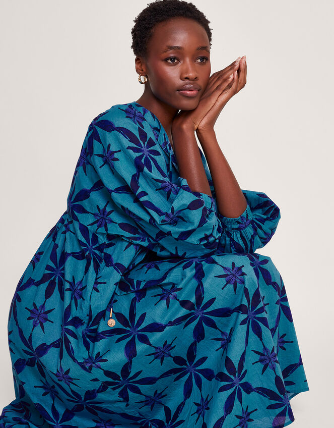 La Galeria Elefante Smock Dress, Blue (BLUE), large