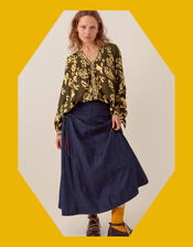 East Kris Hand Batik Blouse, Green (OLIVE), large