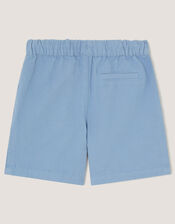 Plain Cotton Pull On Shorts, Blue (BLUE), large