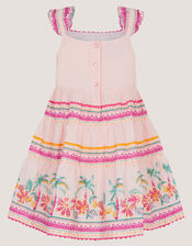 Baby Tina Tropical Toucan Tier Dress, Pink (PINK), large