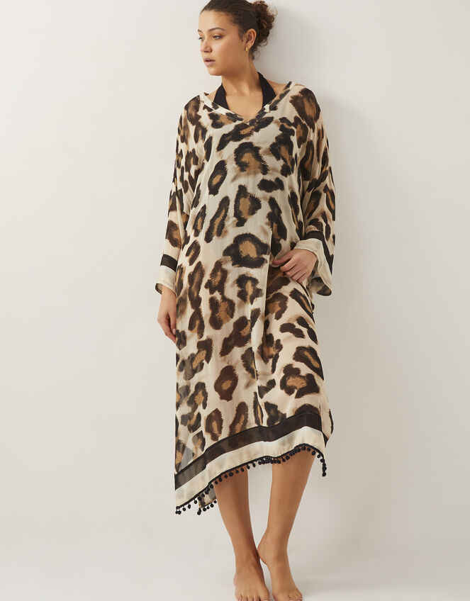 Adra Leopard Print Kaftan, , large