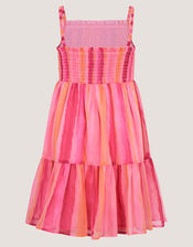 Tie-Dye Smocked Beach Dress, Pink (PINK), large