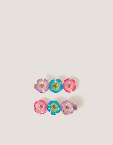 2-Pack Tropical Flower Hair Clips, , large