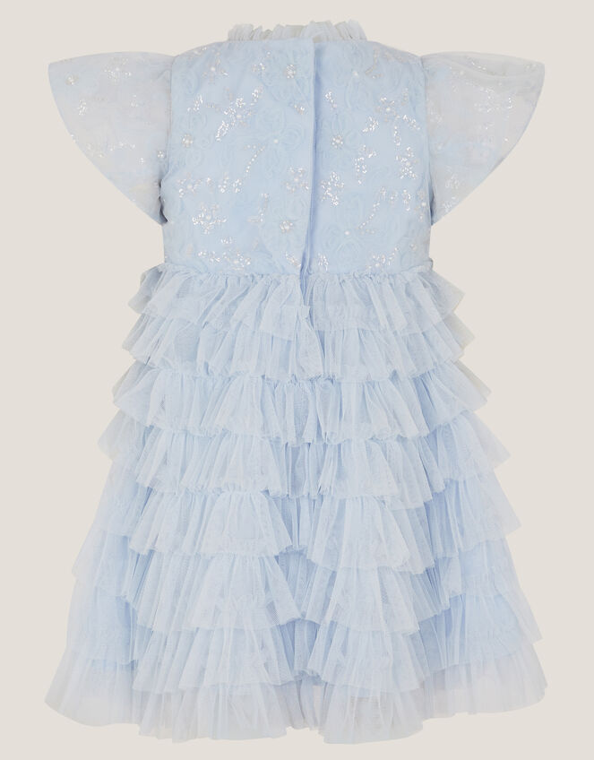 Baby Shikha Embellished Frill Dress, Blue (PALE BLUE), large