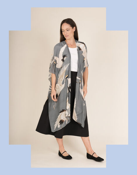 One Hundred Stars Stork Print Throwover, , large