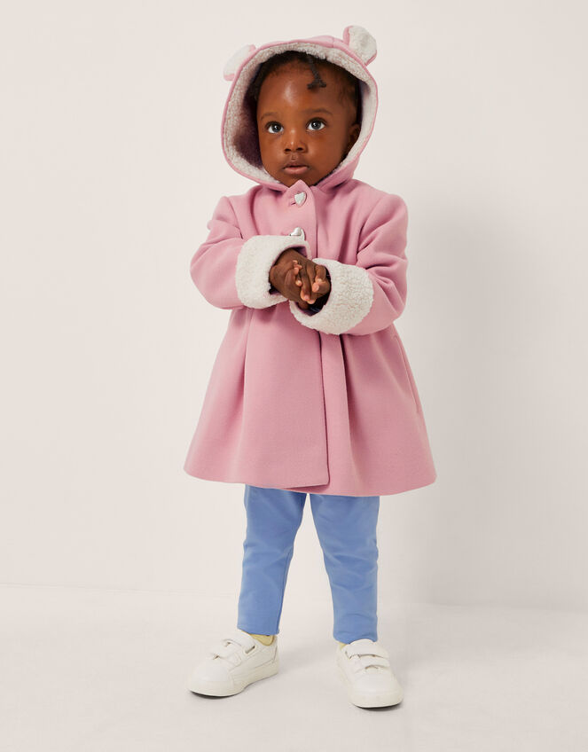 Baby Bunny Ears Coat, Pink (PINK), large