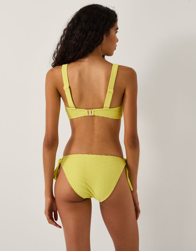 Alina Rib Tie-Side Bikini Bottom, Green (LIME), large