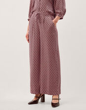 Netta Floral Print Wide Leg Pants, Pink (PINK), large