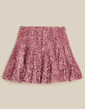 Monsoon x Queens of Archive Sequin Velvet Skirt, Pink (PINK), large