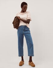 Tina Trim Jersey T-Shirt, Ivory (IVORY), large