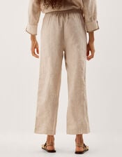 Lucy Regular Straight Leg Linen Trousers, Natural (NATURAL), large