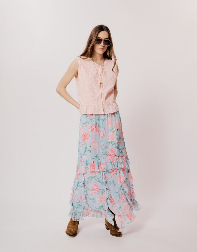 Moliin Ditte Embroidered Vest Top, Pink (PINK), large