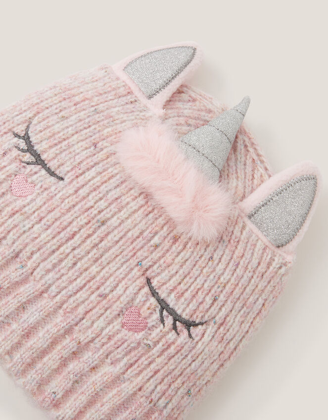 Unicorn Beanie Hat, Pink (PINK), large