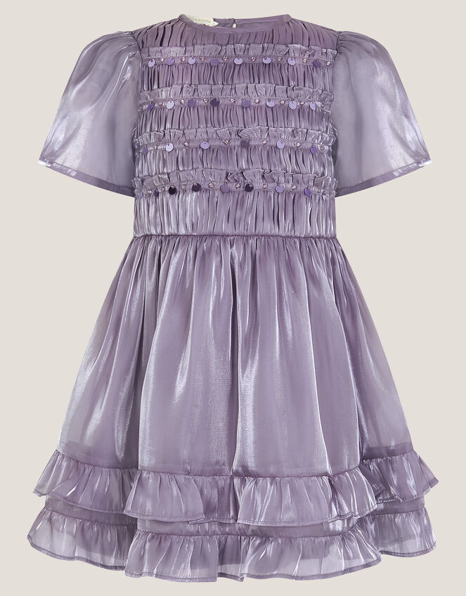 Sequin Organza Party Dress, Purple (PURPLE), large