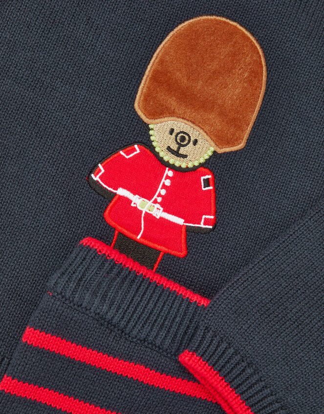 Newborn London Bear Jumper & Joggers Set, Blue (NAVY), large