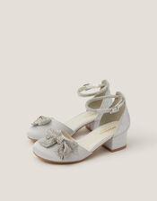 Sparkle Bow Two-Part Heels, Silver (SILVER), large