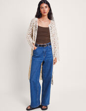 Rochelle Crochet Cardigan, Natural (ECRU), large