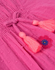 Embroidered Cotton Kaftan, Pink (PINK), large