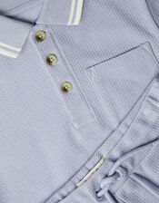 Jersey Polo Shirt & Shorts Set, Blue (BLUE), large