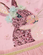 Bunny Sequin Disco Dress, Pink (PINK), large