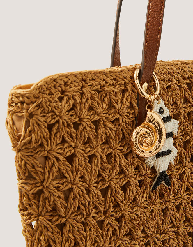 Beaded Fish Bag Charm, , large