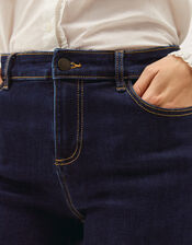 Safaia Straight Cropped Jeans, Blue (INDIGO), large