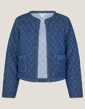 Martha Denim Plait Jacket , Blue (DENIM BLUE), large