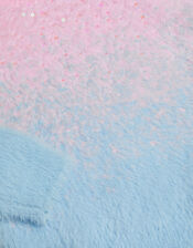 Sequin Ombr&eacute; Fluffy Jumper, Blue (BLUE), large