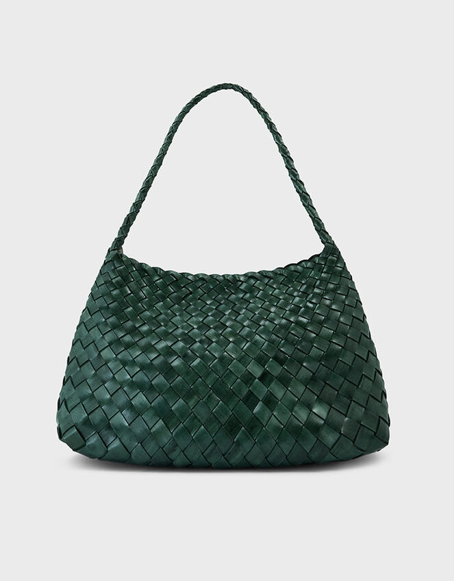 East Selina Woven Leather Shoulder Bag, , large