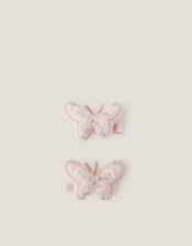 2-Pack 3D Butterfly Hair Clips, , large