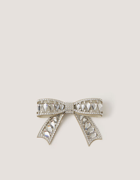 Gemstone Bow Hair Clip, , large