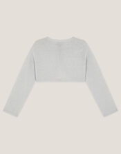 Diamant&eacute; Embellished Cardigan, Silver (SILVER), large