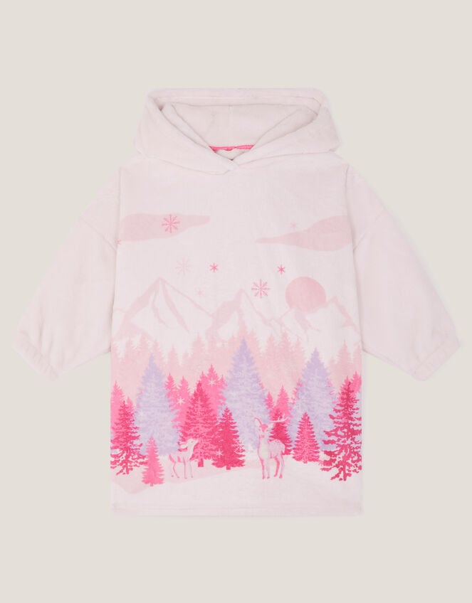 Forest Hoodie Pyjama Top, Pink (PINK), large