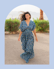 Pitusa Clara Block Print Maxi Dress, , large