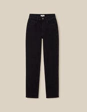 Julia Cropped Cigarette Jeans, Black (BLACK), large