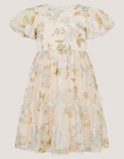 Azalea Ruffle Floral Embroidered Party Dress, Multi (MULTI), large