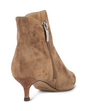 Woden Saga Suede Kitten Heel Boots, Tan (TAN), large