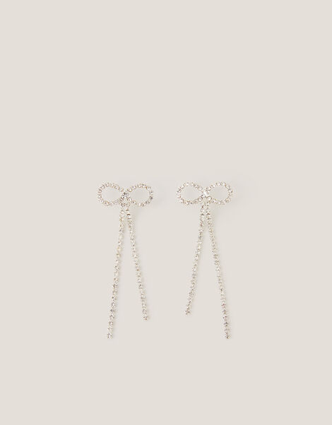 Diamant&eacute; Bow Drop Earrings, , large