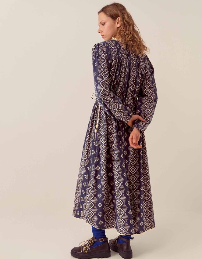 East Celine Print Maxi Dress, Blue (NAVY), large