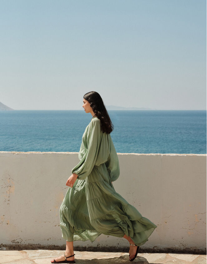 Devotion Twins Willow Balloon Blouse, Green (GREEN), large