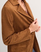 Tove Faux Suede Coat, Tan (TAN), large