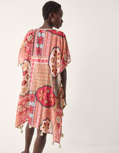 Patti Tile Print Mini Kaftan, Pink (DARK PINK), large