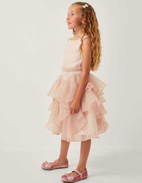 Joanie Organza Ruffle Party Dress, Pink (PINK), large