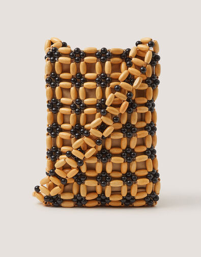 Joli Wooden Bead Crossbody Bag, , large