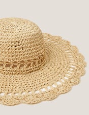 Tilda Crochet Straw Sun Hat, , large