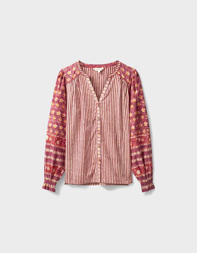 Easy Devyn Printed Cotton Shirt, Pink (PINK), large